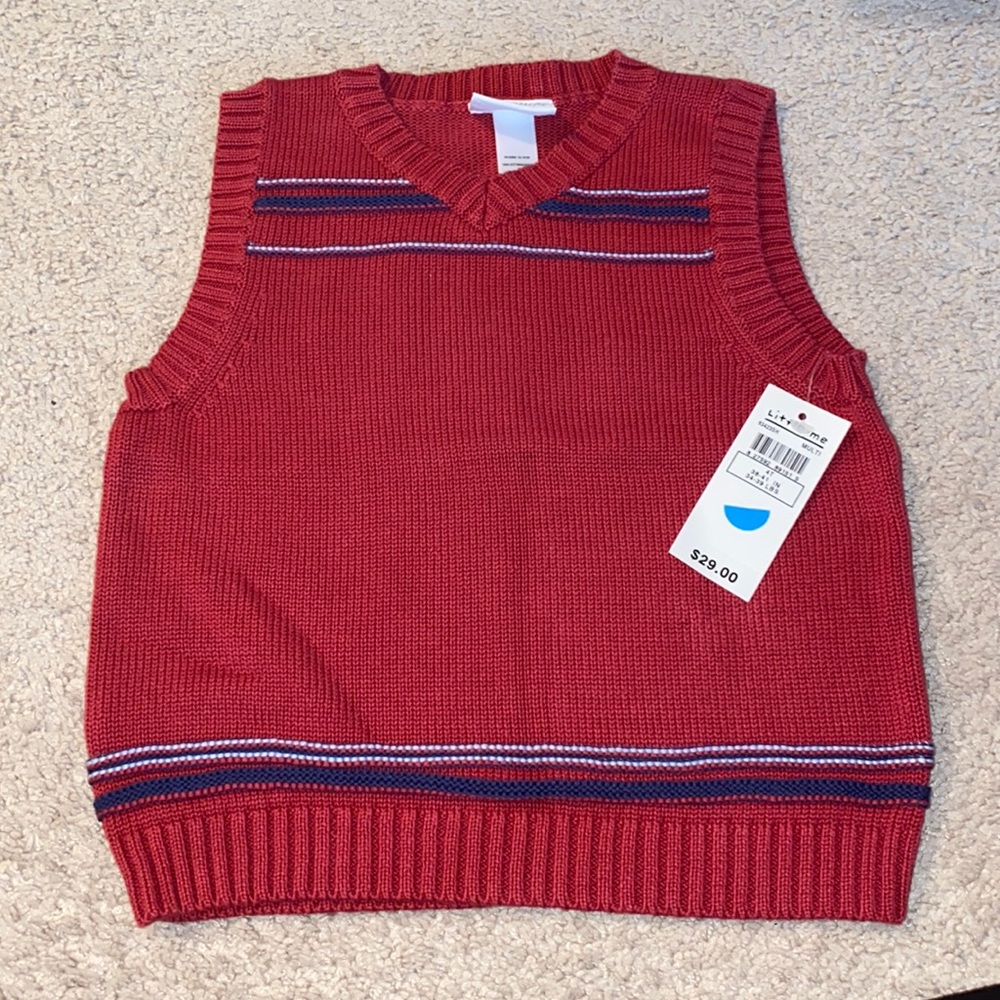 Toddler Red Sweater Vest